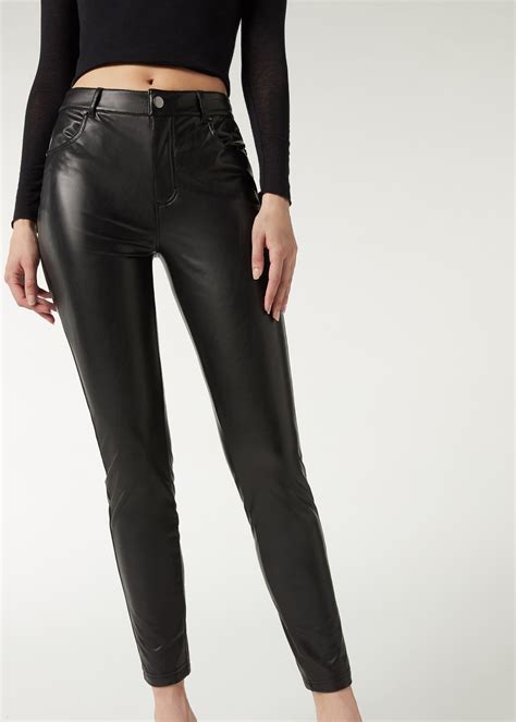 Thermal Leather Look Leggings Leggings Calzedonia