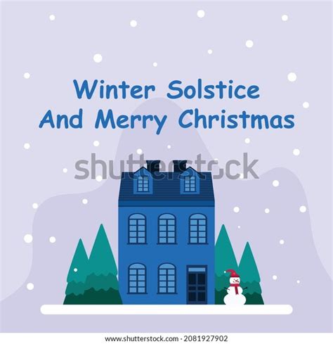 Winter Solstice Merry Christmas Banner Vector Stock Vector Royalty Free 2081927902 Shutterstock