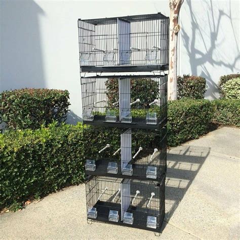 Combo 4 Stackable Breeding Bird Cages For Aviary