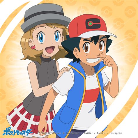 Ash Ketchum And Serena Pokemon And 2 More Drawn By Noeliaponce