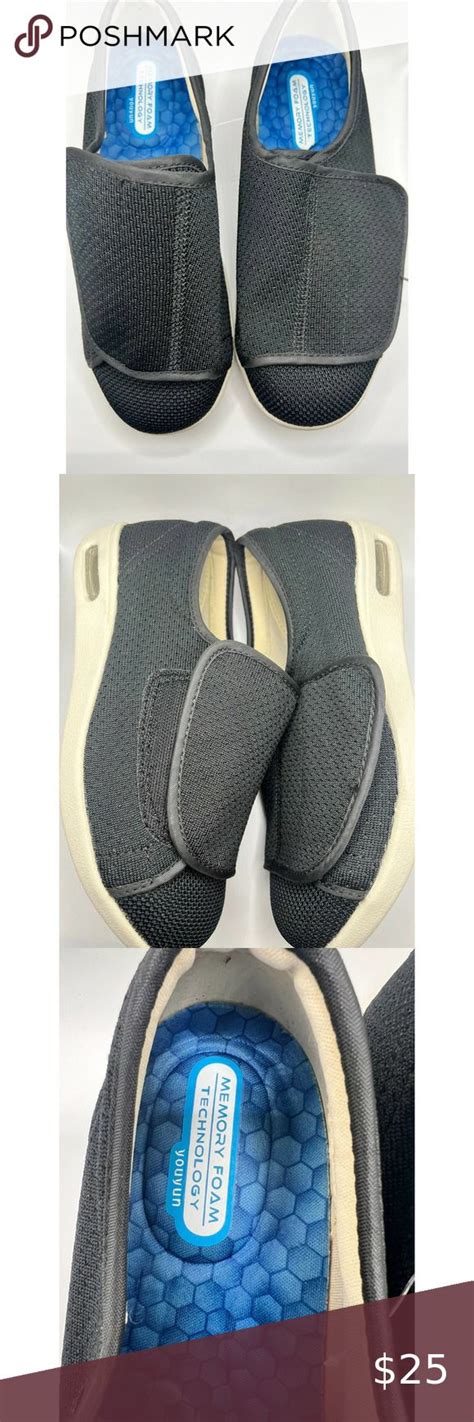 Youyun Diabetic Shoes for Elderly Velcro Wide for Women Walking Shoes ...