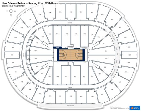 New Orleans Pelicans Seating Charts at Smoothie King Center ...