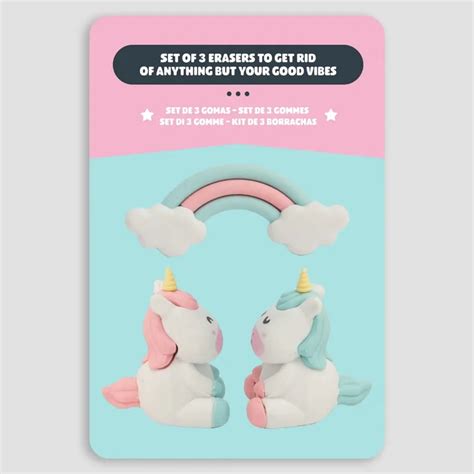 Set Gomas De Borrar Unicornio Mr Wonderful Origenman A