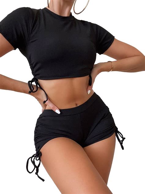 Artonly Women S High Waist Bikini Sets Two Piece Swimsuit Sports Style