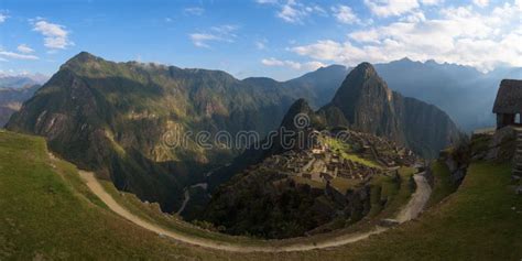 Panoramic View On The Sacred Inca City Machu Picchu Stock Image