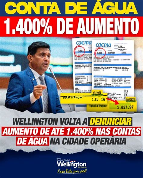 Pré candidato a prefeito Wellington volta a denunciar aumento de até 1