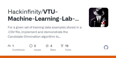 GitHub Hackinfinity VTU Machine Learning Lab Program Candidate