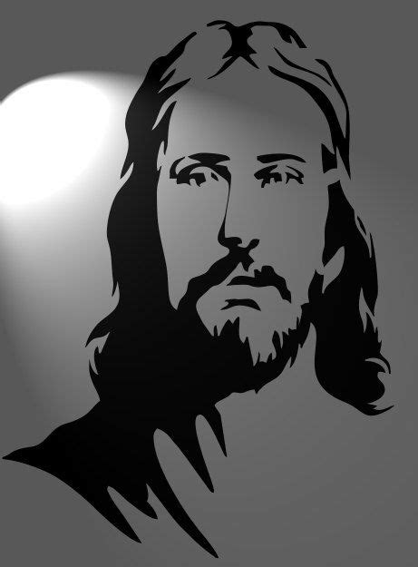 Jesus Face Stencil