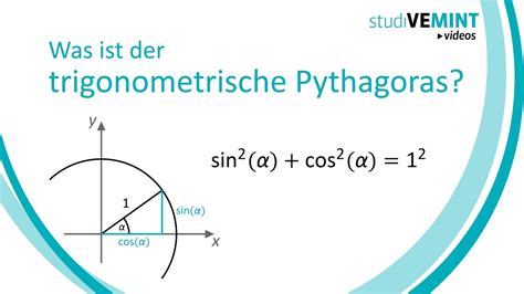 Was Ist Der Trigonometrische Pythagoras YouTube