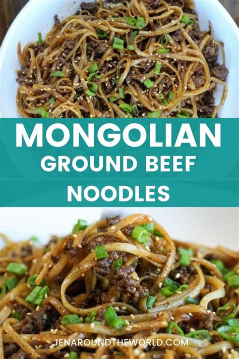 Mongolian Ground Beef Noodles Recipe Beef And Noodles Ground Beef