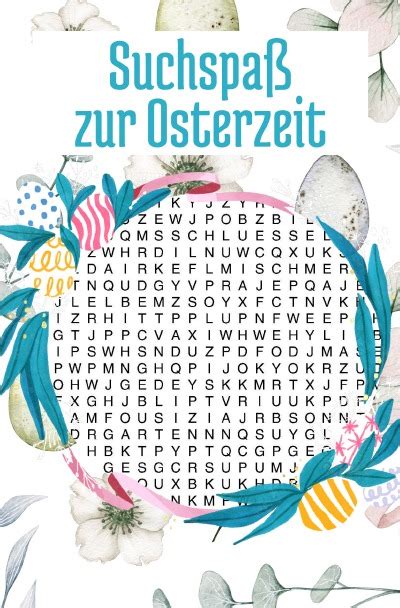 Suchspa Zur Osterzeit Das Wortsuchspiel Zur Osterzeit Ideales