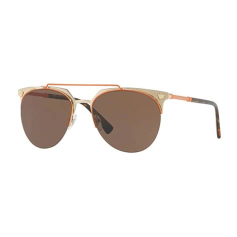 Versace Men S Aviator Sunglasses Orange Gold Burberry And Versace Touch Of Modern