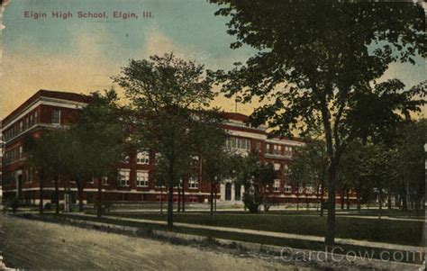 Elgin High School Illinois Postcard