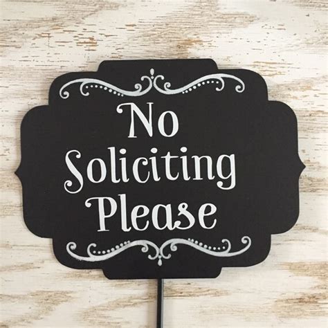 No Solicitation Sign Metal No Soliciting Please Sign Do Not | Etsy