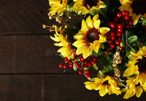 Autumn bouquet of flowers stock photo. Image of floral - 159851240