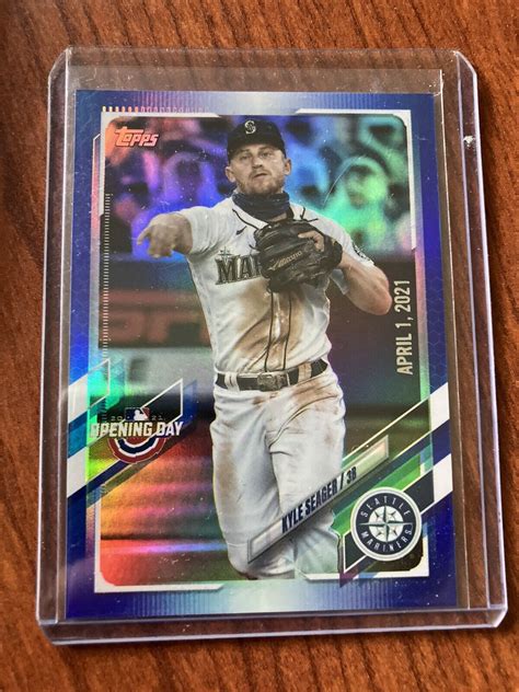 2021 Topps Opening Day Opening Day Edition Blue Foil 65 Kyle Seager