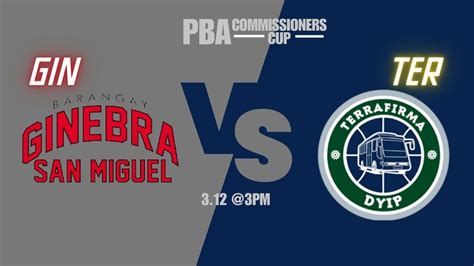 Barangay Ginebra Vs Terrafirma Dyip PBA Live Today Just Play TM YouTube