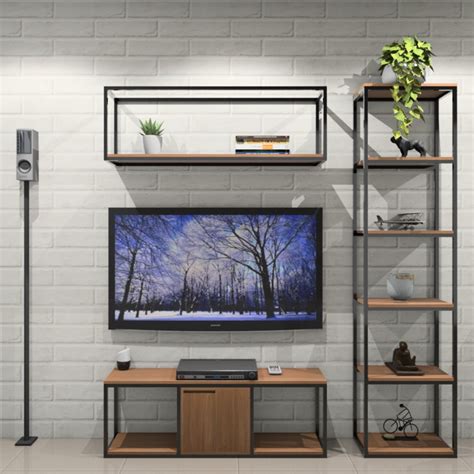 Estante Slim Industrial TV Ergo Móveis os melhores moveis industrial