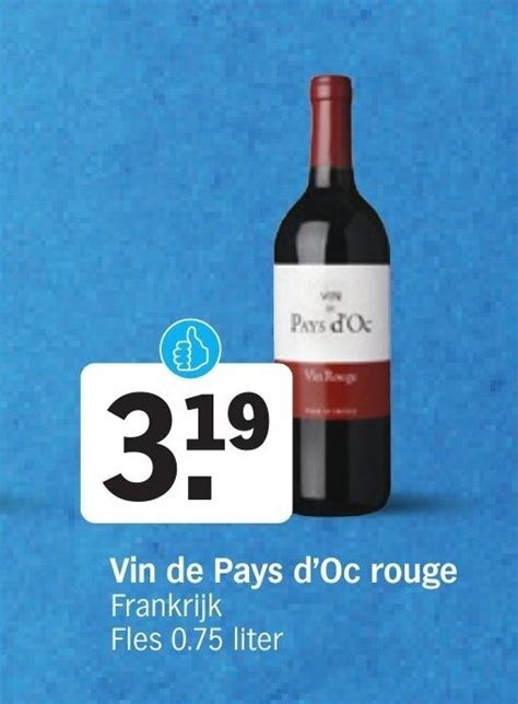 Vin De Pays D Oc Rouge Liter Aanbieding Bij Albert Heijn