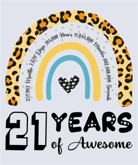 Premium Vector 21th Birthday Tshirt 21 Years Of Awesome Typography Design Milestone Birthday T