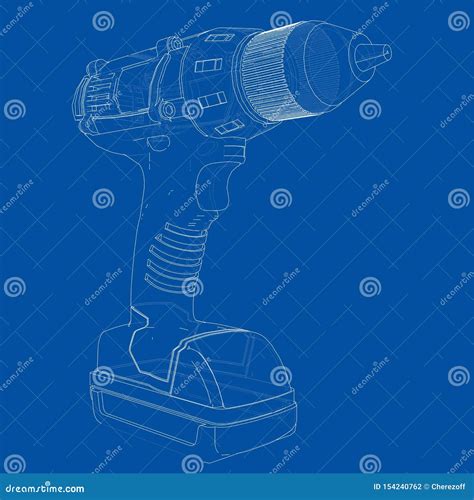 Destornillador Sin Cuerda El Ctrico Vector Ilustraci N Del Vector