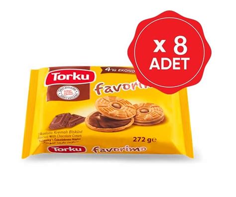 Torku Favorimo Çikolata Kremalı Bisküvi 244 Gr x 8 Adet Marketpaketi