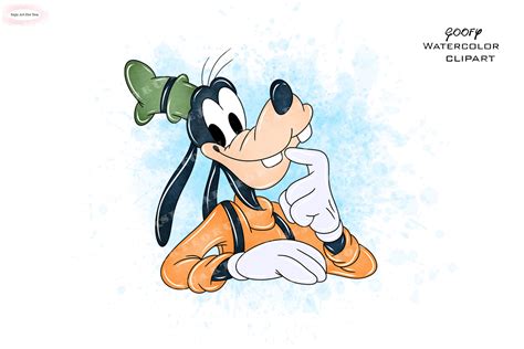 Buy Goofy Clipart Goofy Goofy Png Goofy Watercolor Clipart Online In