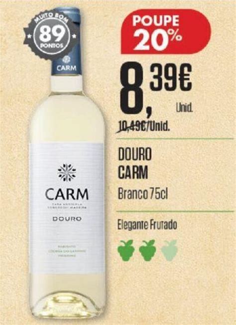 Promoção Douro Carm 75cl em Pingo Doce