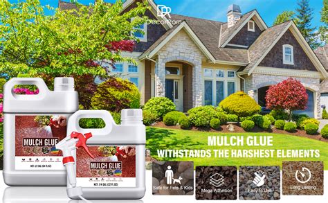 Amazon Mulch Glue Oz Gallon Landscape Adhesive Gravel