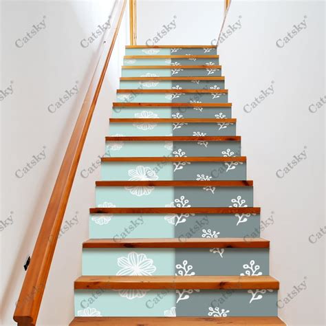 Stair Stickers Structure Pattern Stair Floor Stickers Waterproof Removable Self Adhesive