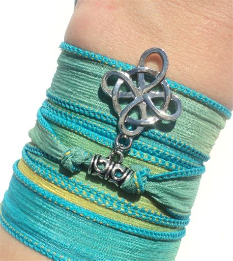 Bohemian Cross Silk Wrap Bracelet Yoga Colorful Boho Jewelry