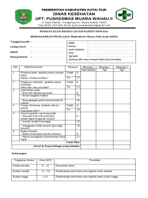 Formulir Pengkajian Resiko Jatuh Morse Pdf