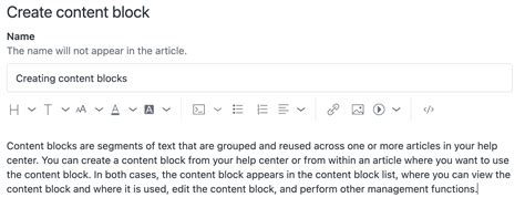 Creating And Inserting Reusable Information With Content Blocks Zendesk Help