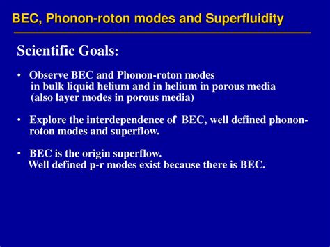 Ppt Localized Bose Einstein Condensation In Liquid 4he In Disorder