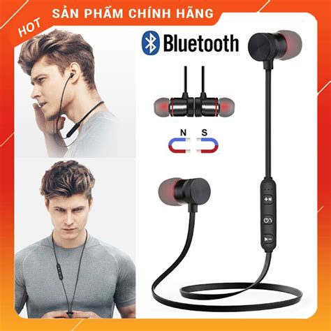 Bluetooth Tai Nghe Không Dây Thể Thao Stereo Nam Châm Tai Nghe Nhét Tai