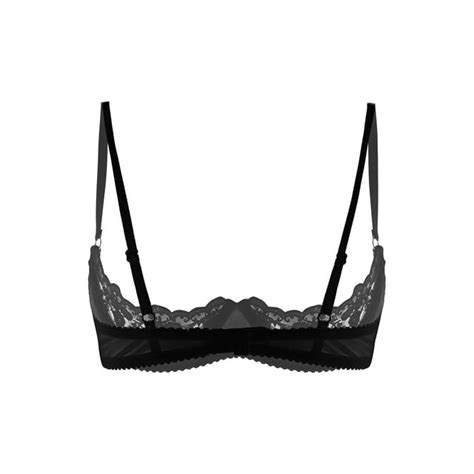 Renvena Womens 14 Cup Lace Bra Balconette Mesh Underwired Unlined Demi Shelf Bra Size S 5xl A