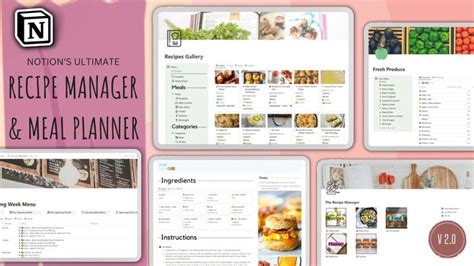 Notion Recipe Manager Meal Planner Shopping List Template V Meal