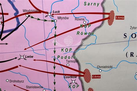 POLSKA W LATACH 1920 1939 MAPA SZKOLNA ŚCIENNA