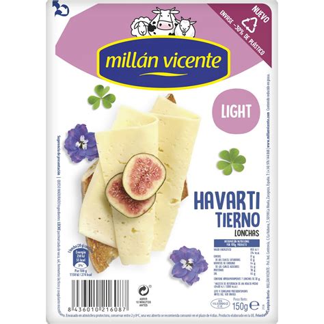 Queso Havarti Tierno Light De Vaca Elaborado Con Leche Pasteurizada En