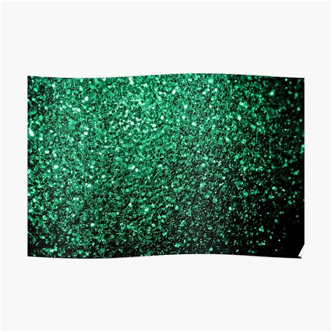 Beautiful Emerald Green Glitter Sparkles Poster By Pldesign Redbubble