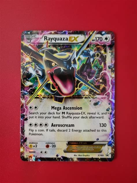 Pokemon TCG Cards Shiny Rayquaza EX XY69 Black Star Promo Holo LP ...