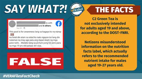 Vera Files Fact Check Netizens Falsely Claim C2 Green Tea Is An Adult Drink Vera Files