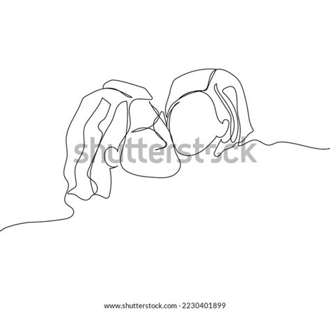 Daughter Kissing Mom One Line Art Stock Vector Royalty Free 2230401899 Shutterstock