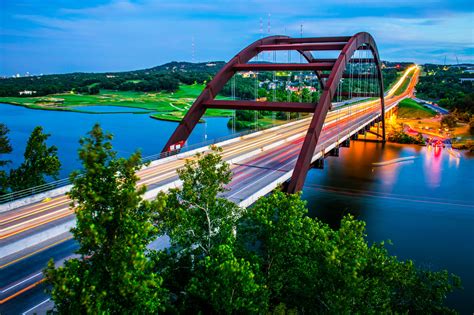 Traffic Austin Texas Pennybacker Bridge Night Timelapse 360 Bridge - Dr ...