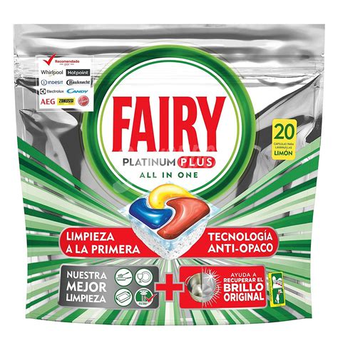 Fairy Detergente Lavavajillas Platinum Plus Todo En Lim N Bolsa