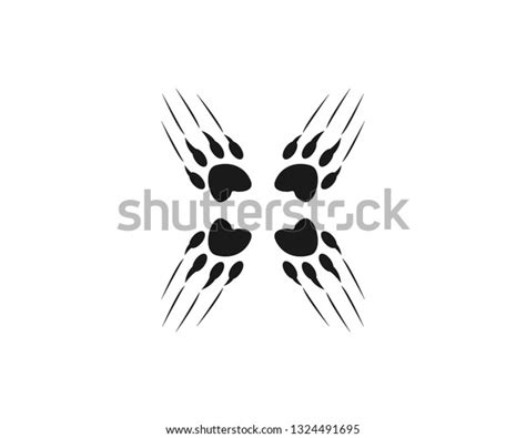 Animal Footprint Background Template Vector Stock Vector (Royalty Free ...