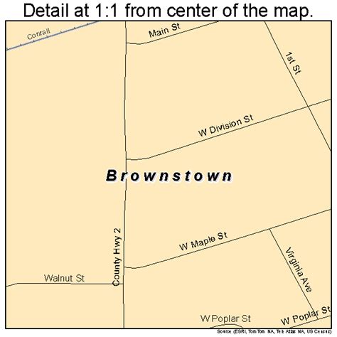 Brownstown Illinois Street Map 1708992