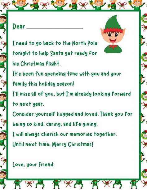 5 Free Elf On The Shelf Goodbye Letter Printables For 2024 Home Faith