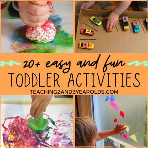 20 Fun And Easy Toddler Activities For Home