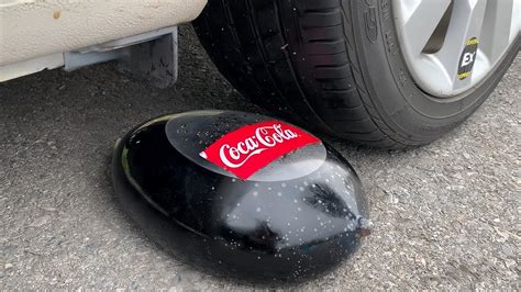 Experiment Car Vs Coca Cola In Condom Crushing Crunchy Soft